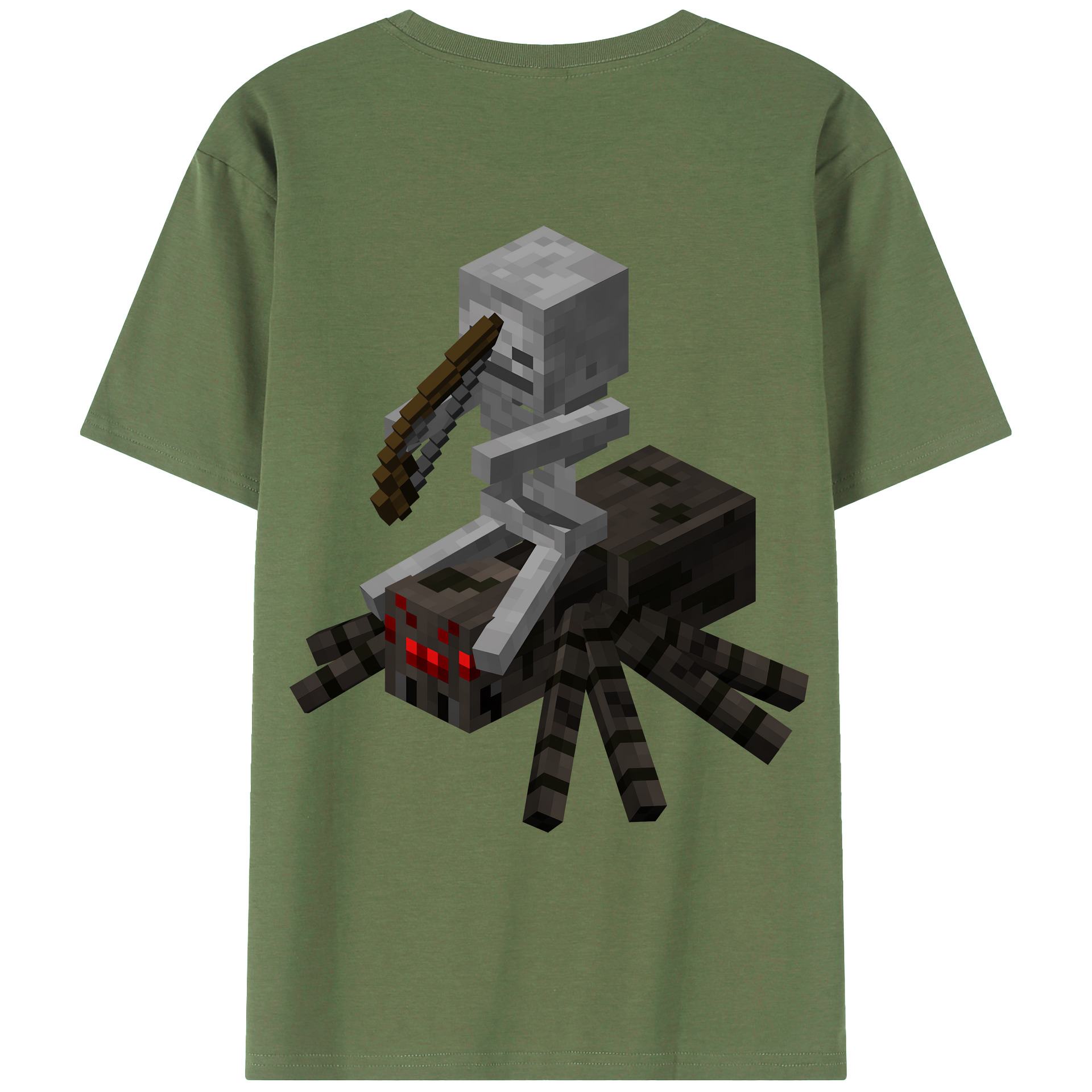 （画像用） マインクラフト ブロックの世界 Minecraft MC Block world 綿100％ メンズ半袖Tシャツ（バックプリント） 通気性